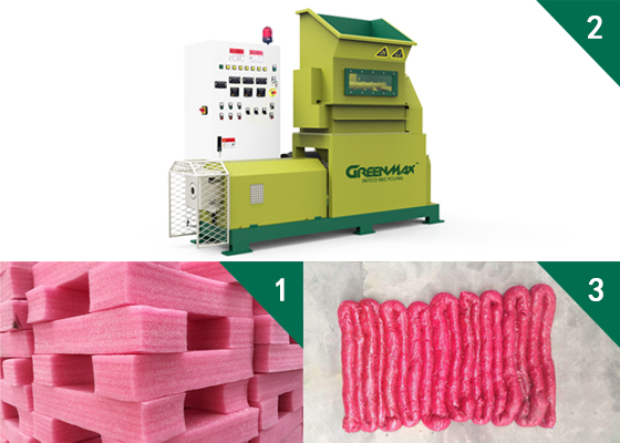 PE Foam Manufacturer in Hungary Used GREENMAX PE Foam Densifier